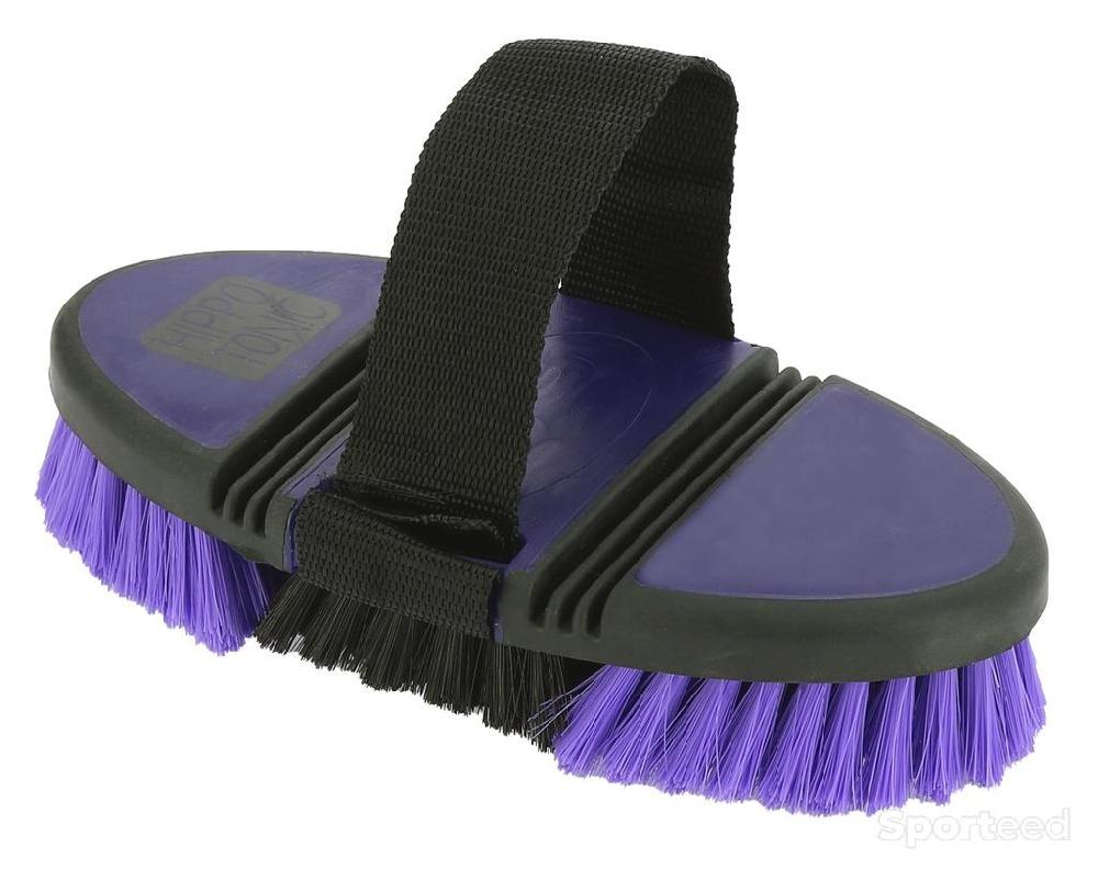Equitation - Brosse Douce Nylon « Softgrip » Flexible violet - photo 1