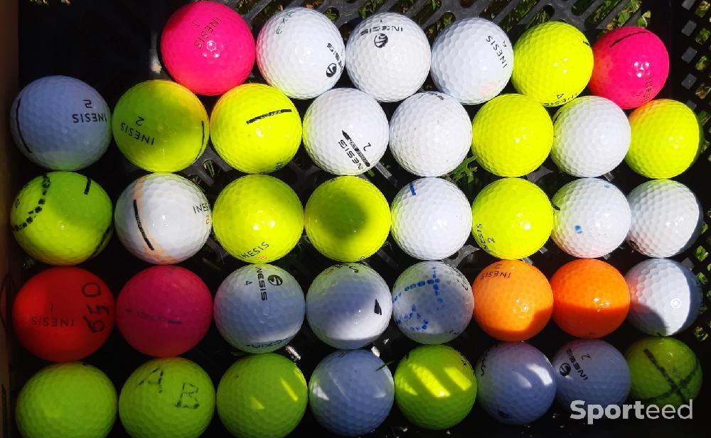 Golf - Lot de 43 balles de golf d'occasion blanches/couleurs Inesis  - photo 1