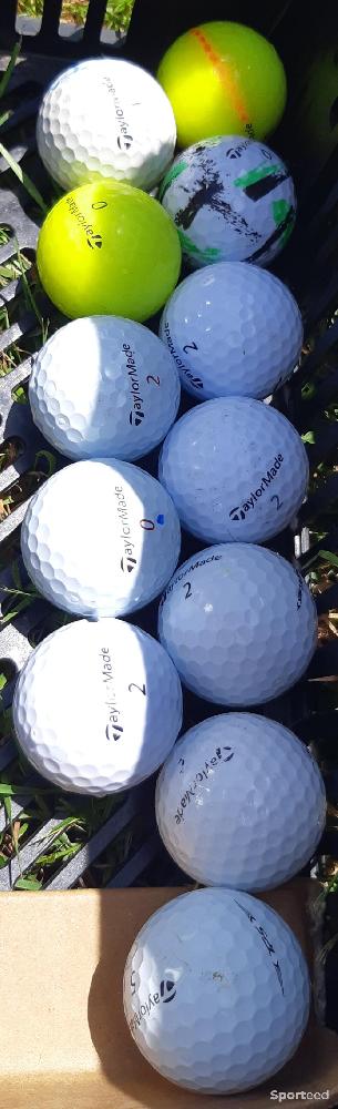 Golf - Lot de 19 balles de golf d'occasion blanches/couleurs Taylor Made  - photo 1