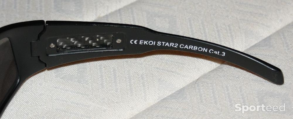 Vélo route - Lunettes de soleil 'ekoi' - 'star2 carbon' - cat3 - noire - photo 3