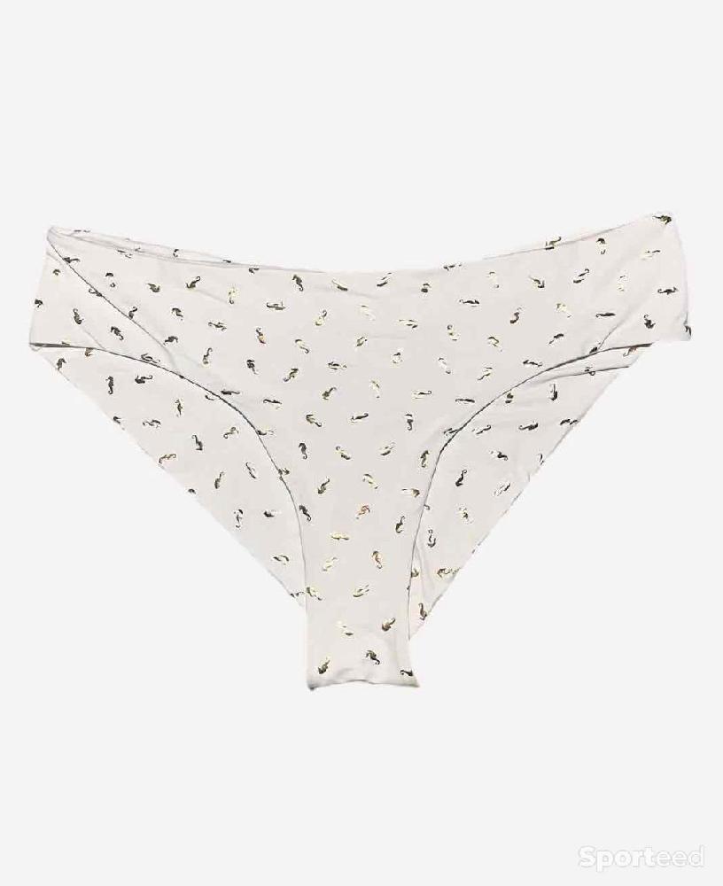 Natation - Maillot de bain blanc Motif Hippocampe dorés Ardène Swim - photo 1