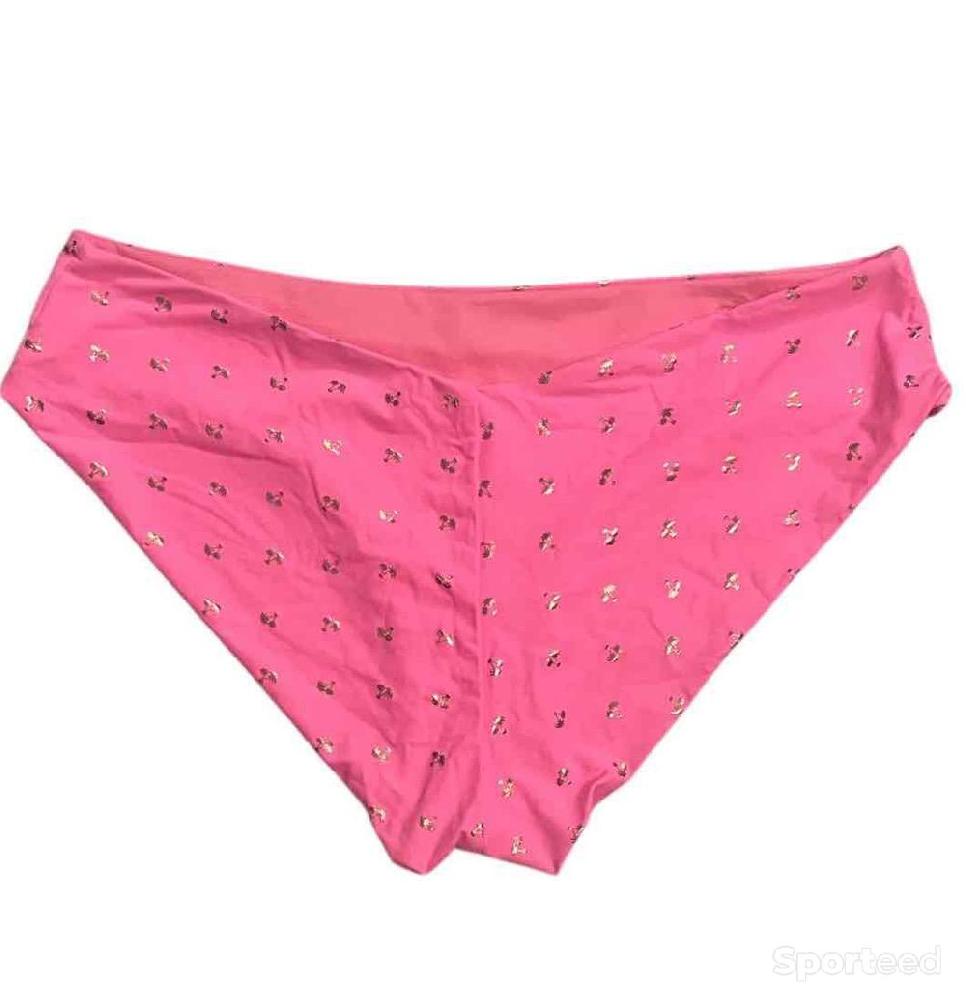 Natation - Bas maillot de bain rose avec palmiers coupe brésilienne Ardène Swim - photo 1