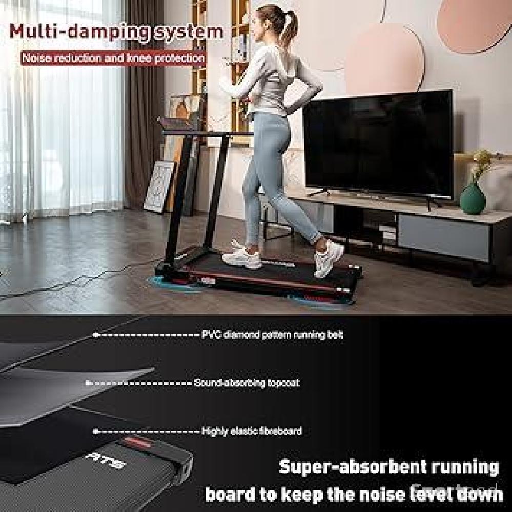 Course à pied route - Tapis de Course,Tapis Roulant Pliable 12 km/h,avec Affichage LED Compact pour la Maison et Le Bureau - photo 3