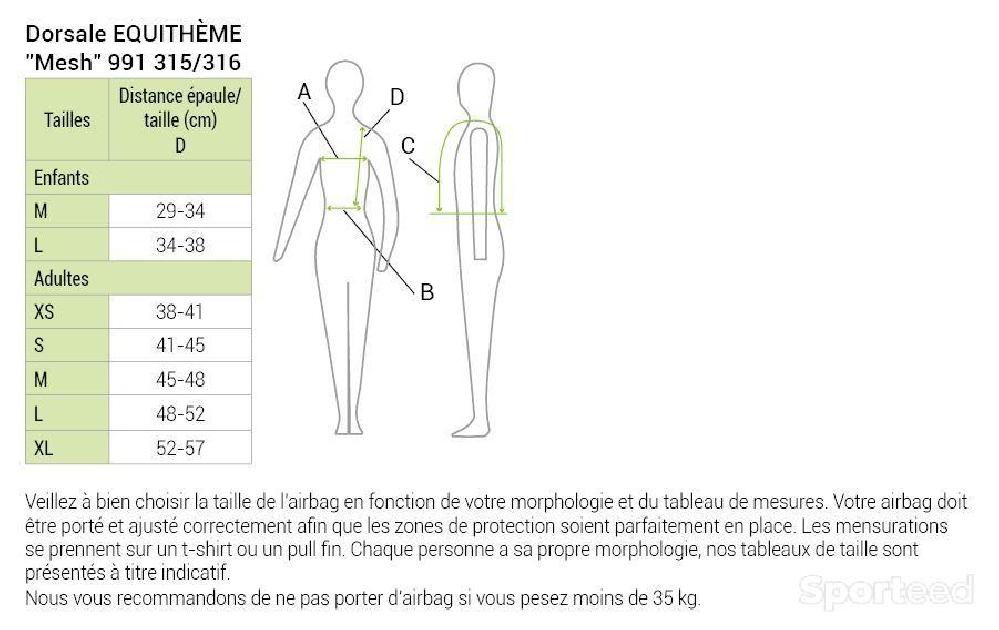 Equitation - Dorsale « Mesh » adulte XS - photo 4