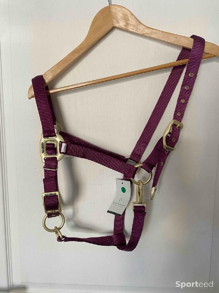 Equitation - Licol « Nylon » Cheval bordeaux - photo 1
