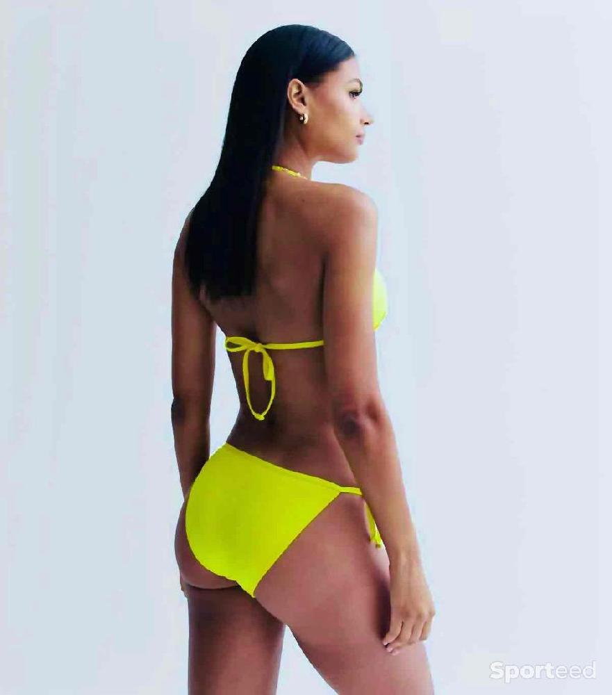 Natation - Bas maillot de bain jaune fluo Ardène Basic - photo 4