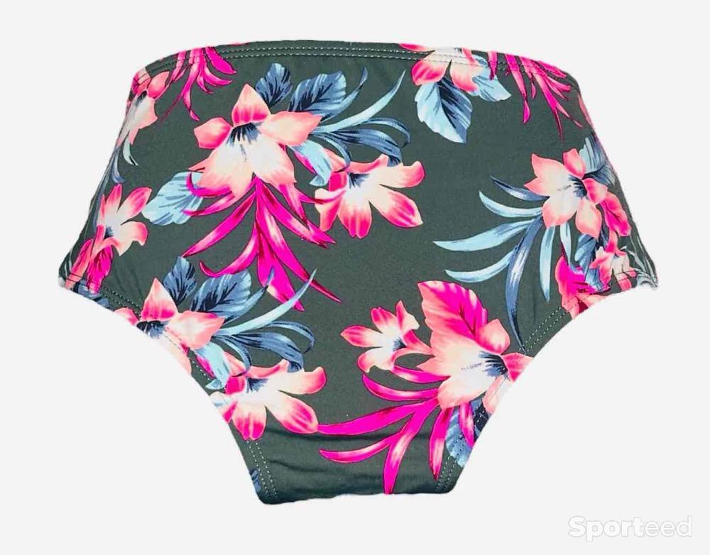 Natation - Bas maillot de bain kaki à motif floral Ardène Swim - photo 1
