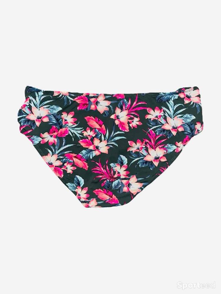 Natation - Bas maillot de bain kaki à motif floral Ardène Swim - photo 2