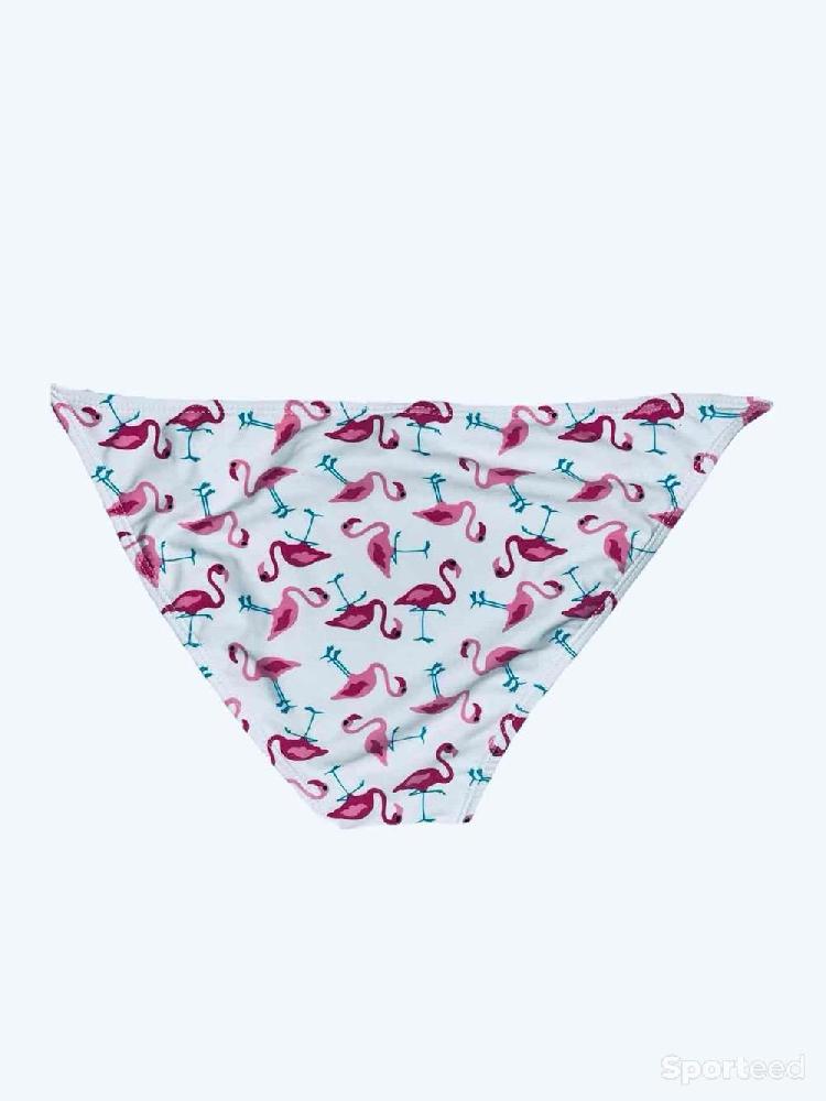 Natation - Bas maillot de bain blanc motif flamants roses Ardène Basic - photo 1