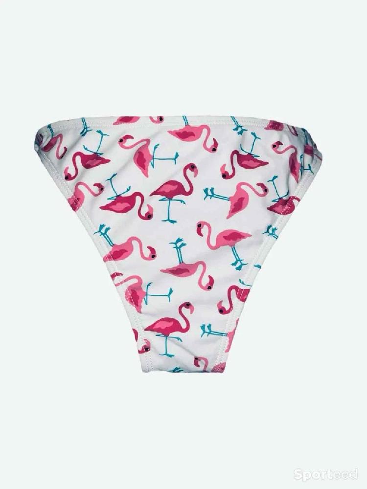Natation - Bas maillot de bain blanc motif flamants roses Ardène Basic - photo 2