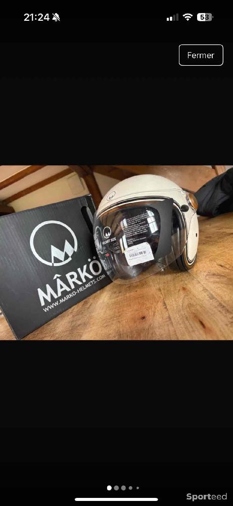 Moto route - MARKO - Casque Boréal Beige moto - photo 1