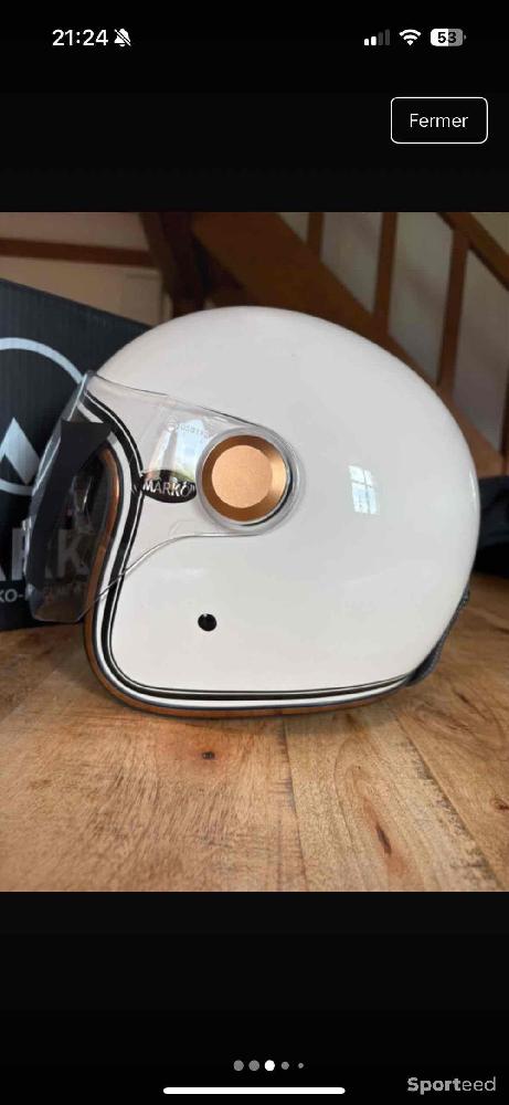 Moto route - MARKO - Casque Boréal Beige moto - photo 3