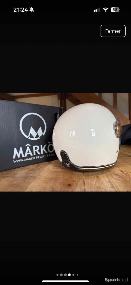 Moto route - MARKO - Casque Boréal Beige moto - photo 4