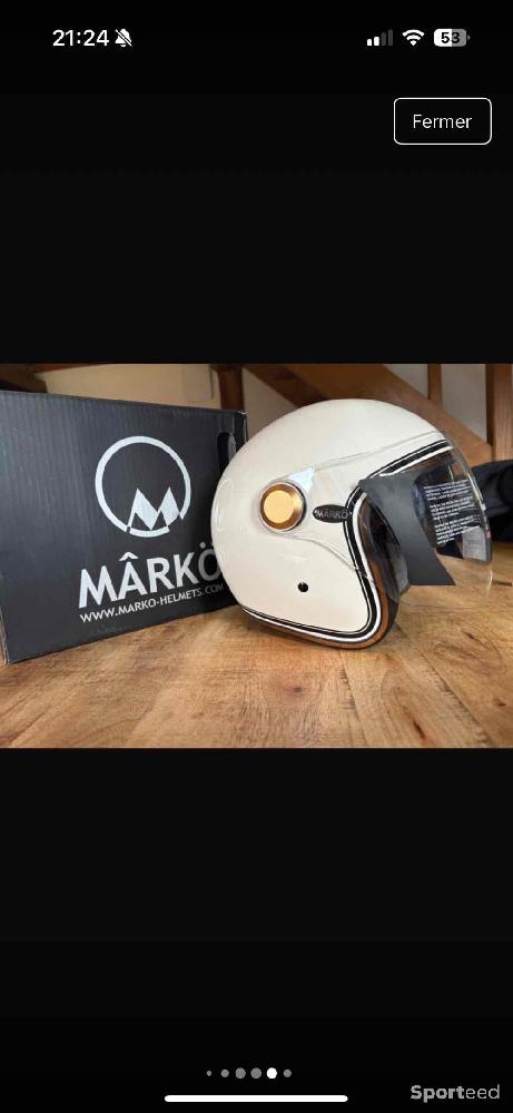 Moto route - MARKO - Casque Boréal Beige moto - photo 5