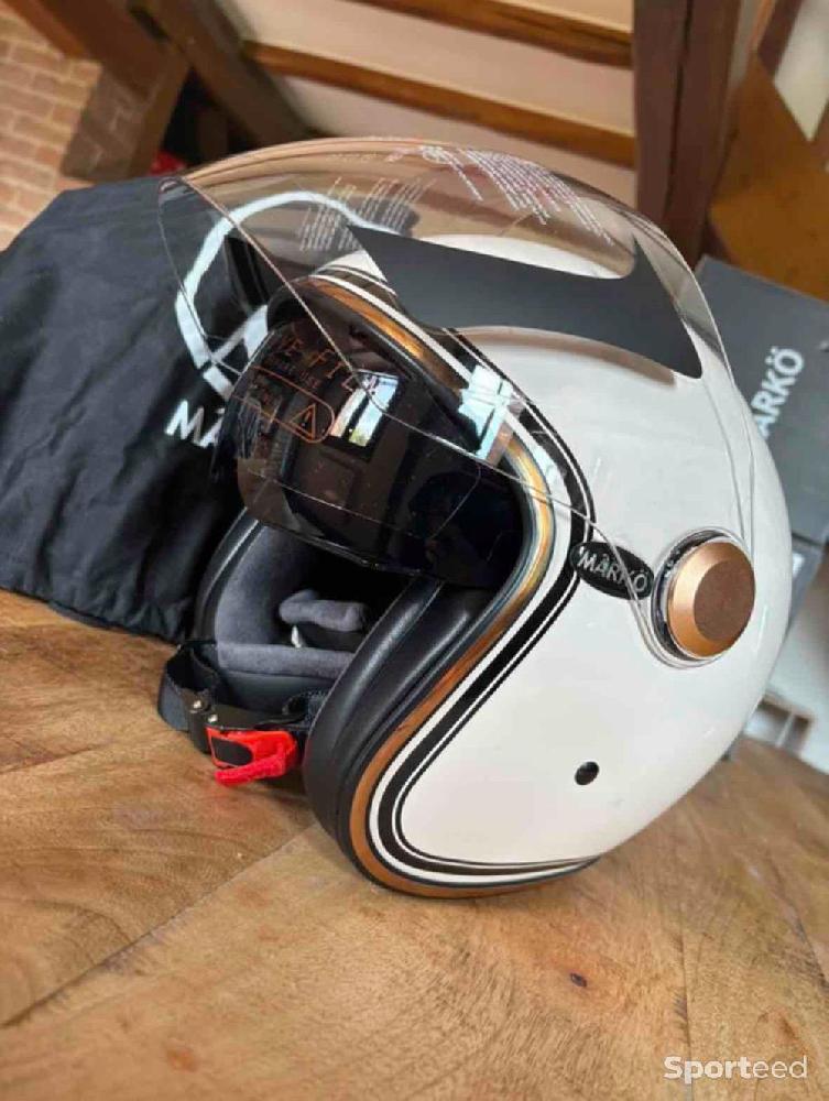 Moto route - MARKO - Casque Boréal Beige moto - photo 4
