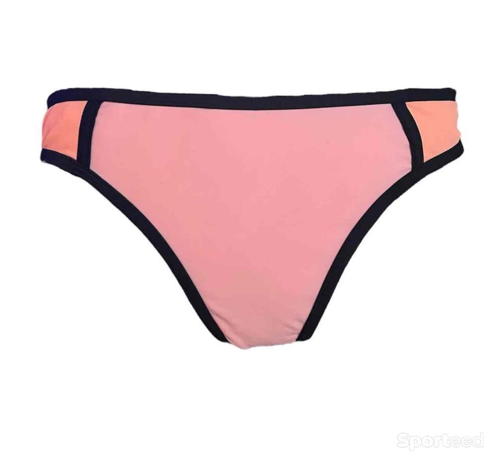 Natation - Bas maillot de bain rose pâle avec bordures noires Ardène Swim - photo 1