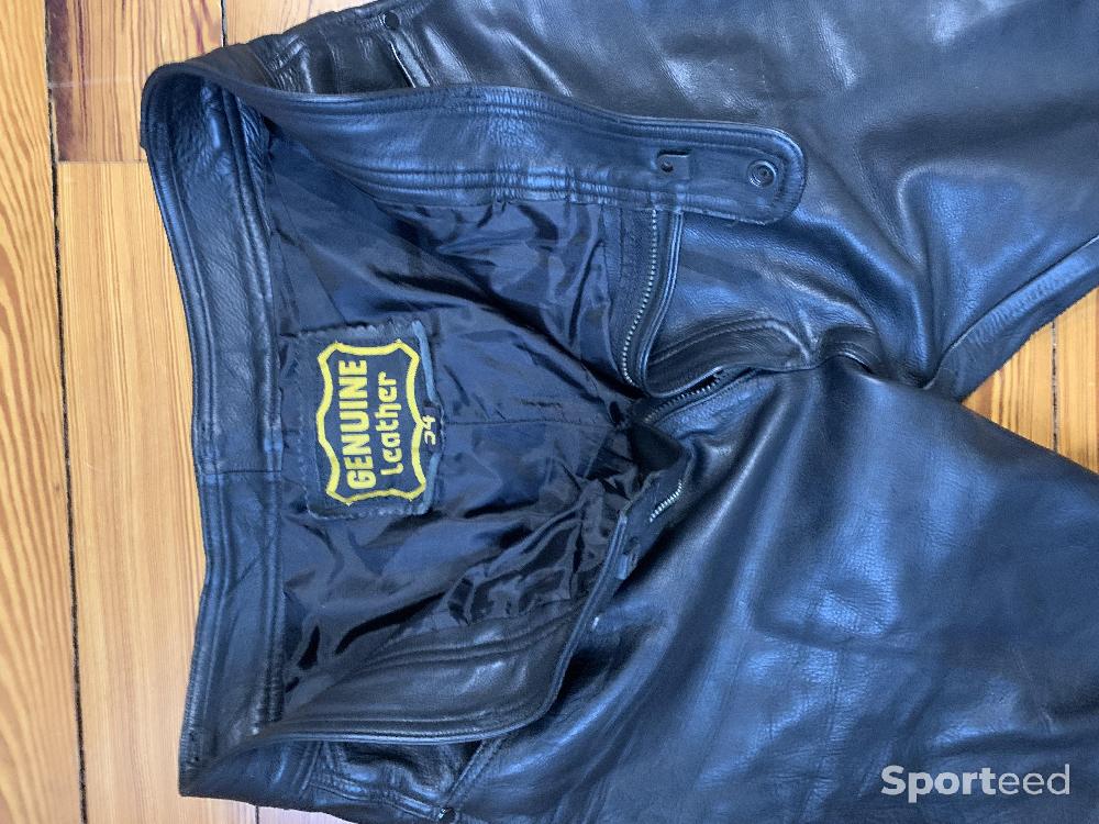 Moto route - PANTALON MOTO ROUTE  CUIR - photo 2