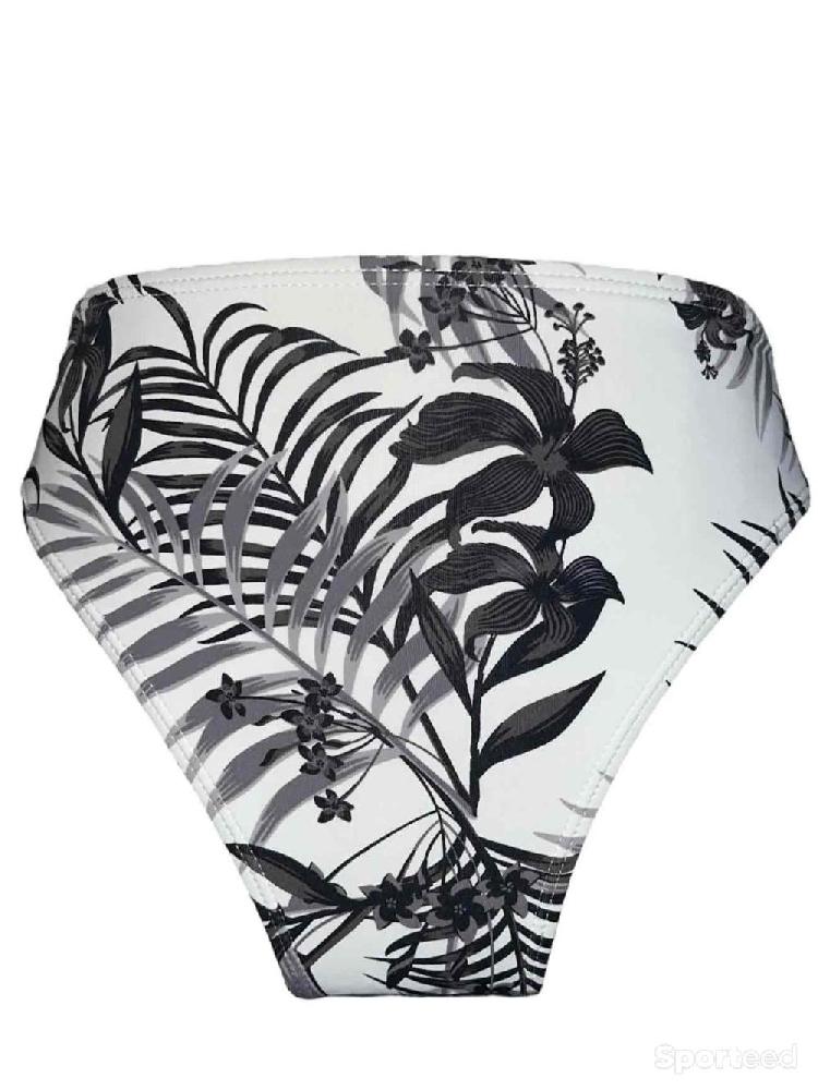 Natation -  Bas maillot de bain Tropical noir et blanc Ardène Swim - photo 1