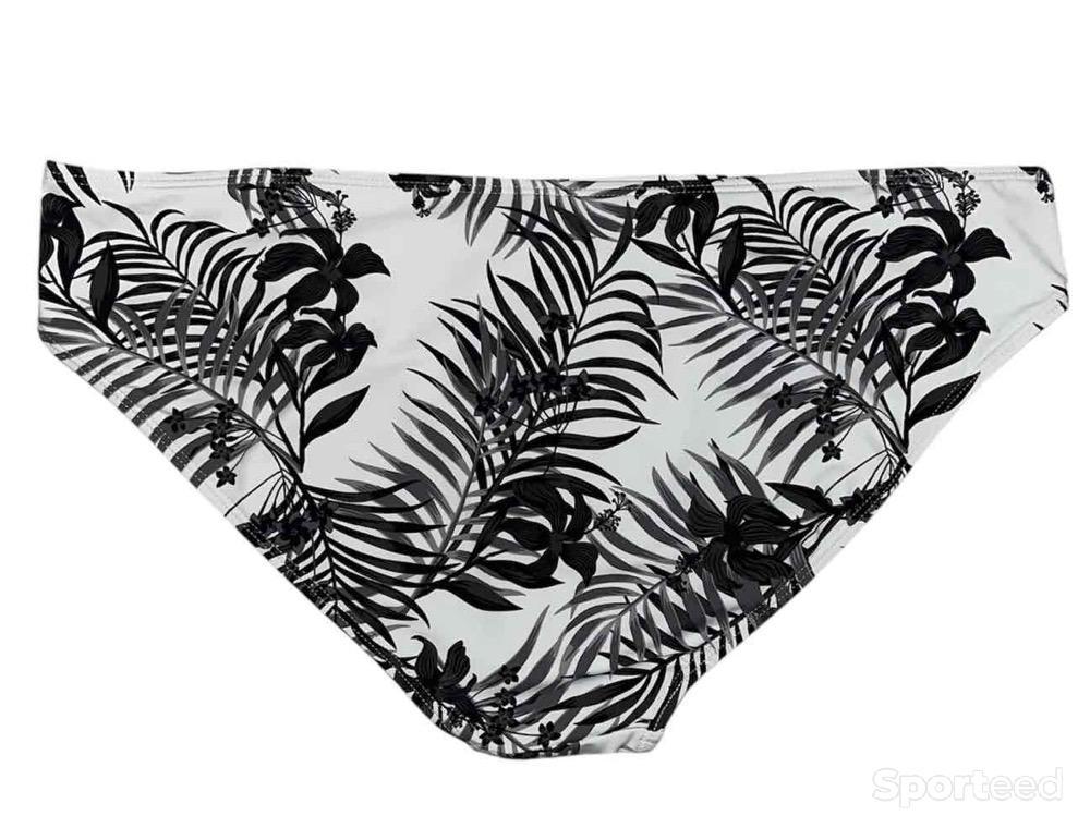 Natation -  Bas maillot de bain Tropical noir et blanc Ardène Swim - photo 2