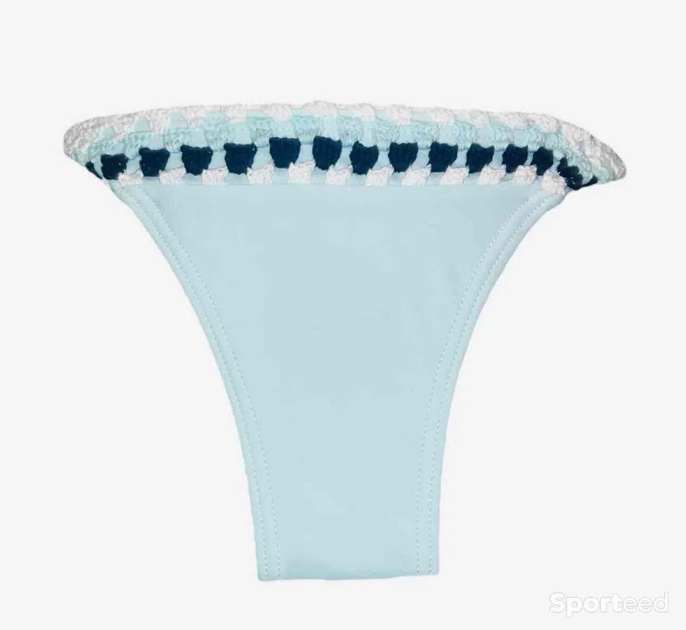 Natation - Bas maillot de bain bleu ciel bordure texturée – Ardène Swim - photo 1
