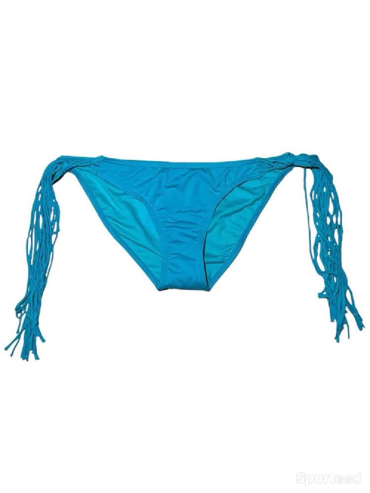 Natation - Bas maillot de bain bleu franges latérales – Ardène Swim - photo 1