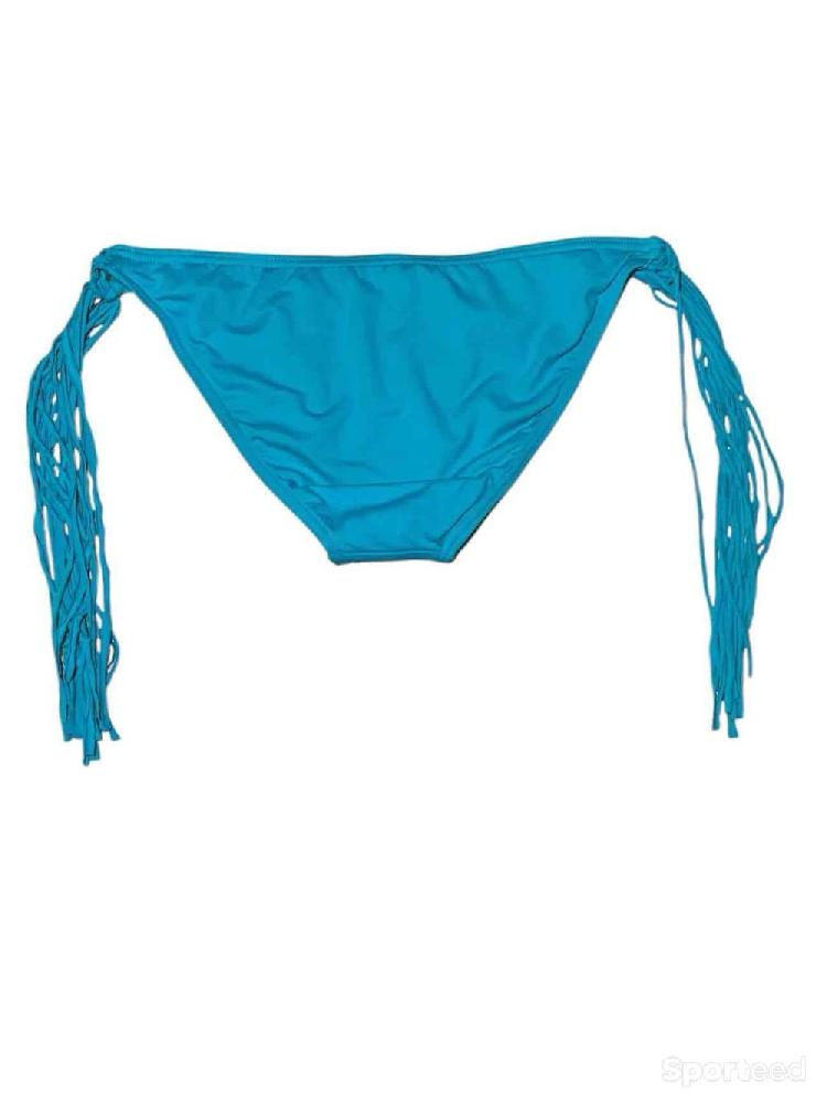 Natation - Bas maillot de bain bleu franges latérales – Ardène Swim - photo 2