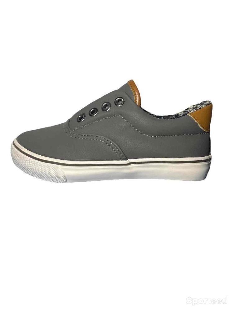 Sportswear - Baskets chaussures sans lacet Tams slip-on Grise garçon - photo 2
