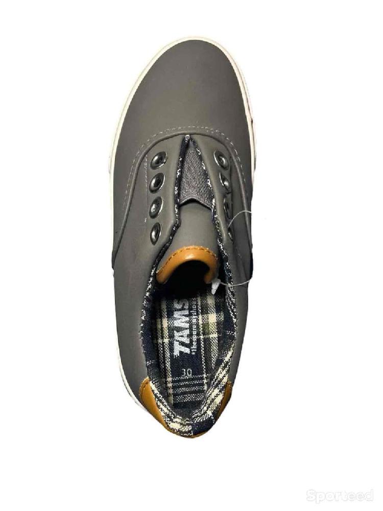 Sportswear - Baskets chaussures sans lacet Tams slip-on Grise garçon - photo 3