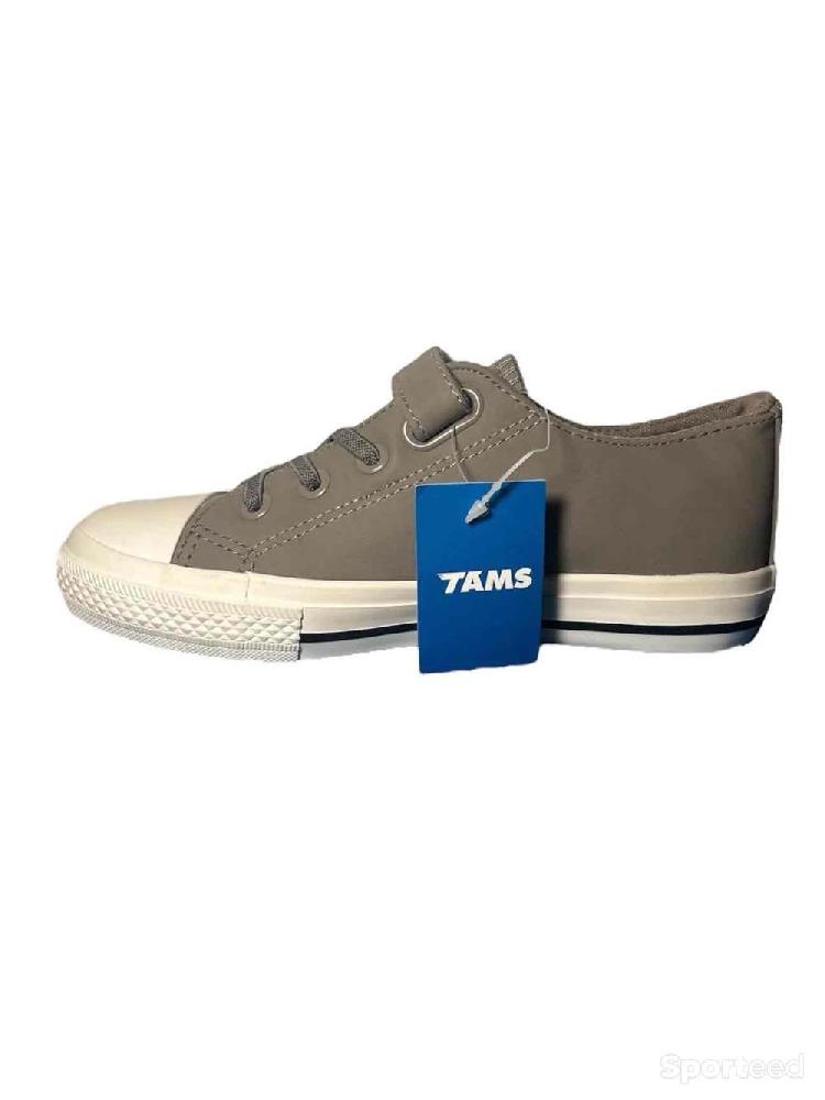 Sportswear - Baskets chaussures Tams Grise à scartch garçon - photo 2