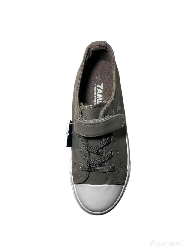 Sportswear - Baskets chaussures Tams Grise à scartch garçon - photo 3