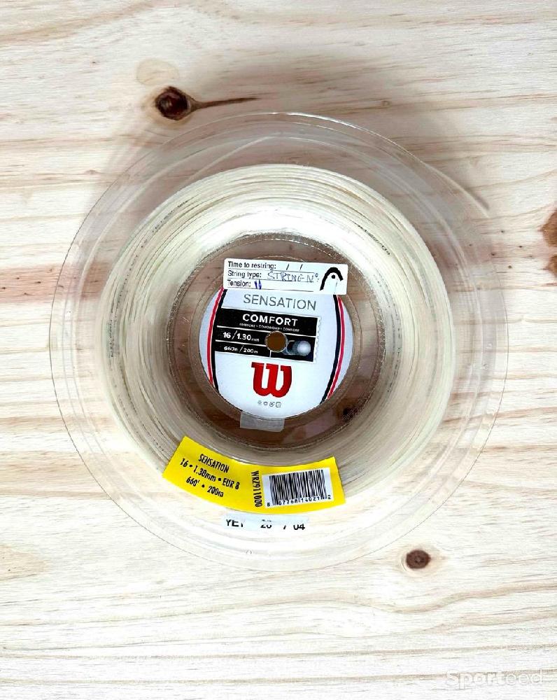 Tennis - Garniture 12,2 M cordage tennis Wilson Sensation 1.30 mm - photo 1