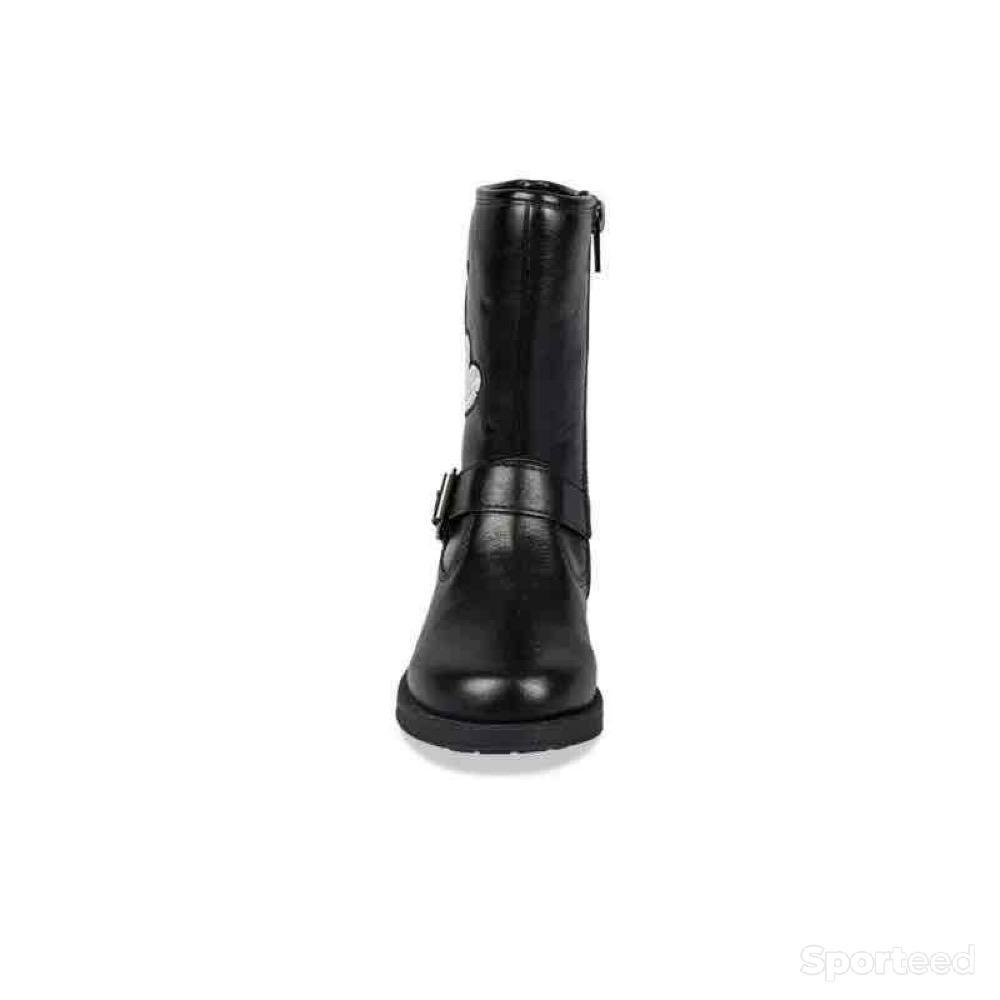 Sportswear - Bottines Nini & Girls noires avec cœurs, strass et sangle - photo 4
