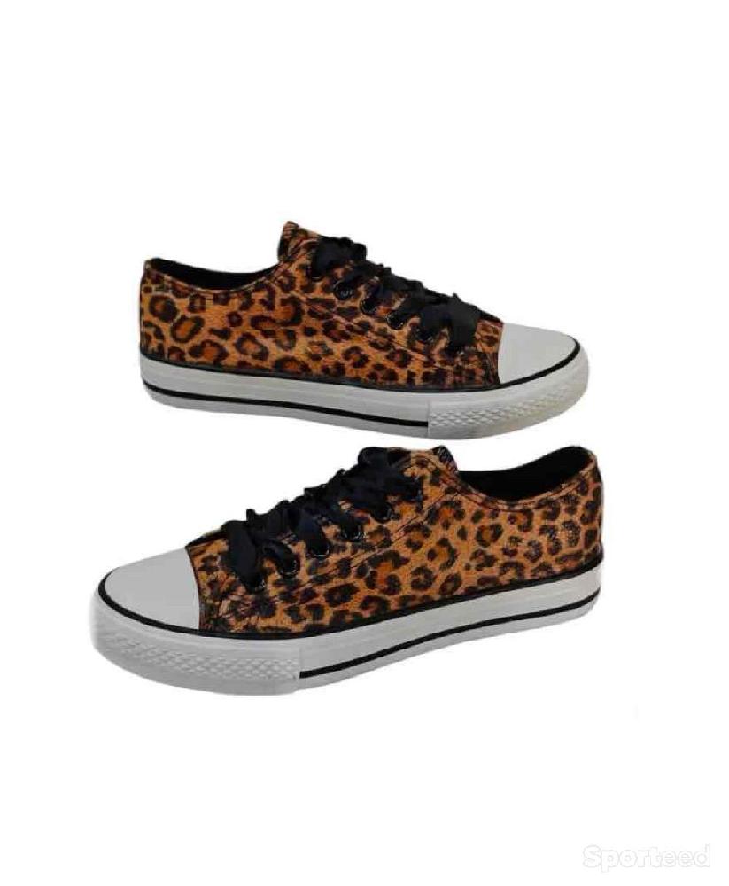 Sportswear - Baskets Merry Scott motif léopard lacets - photo 1