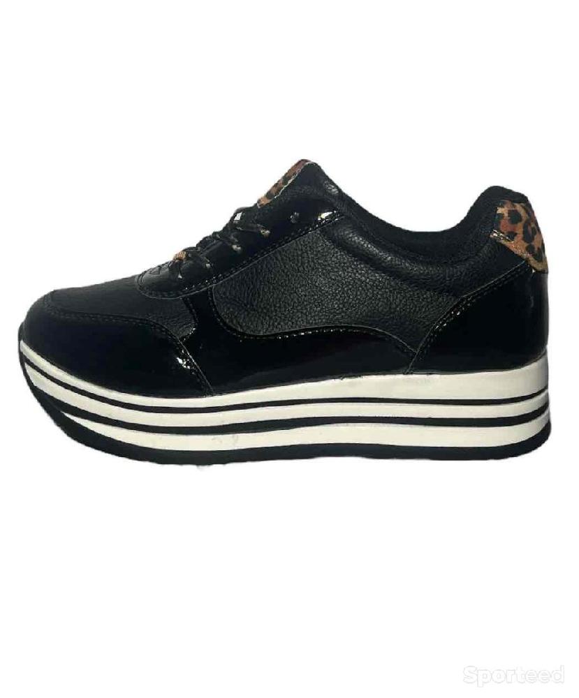 Sportswear - Chaussures Baskets Active Fashion Noir et Léopard Femme - photo 1
