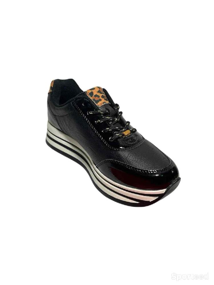 Sportswear - Chaussures Baskets Active Fashion Noir et Léopard Femme - photo 2