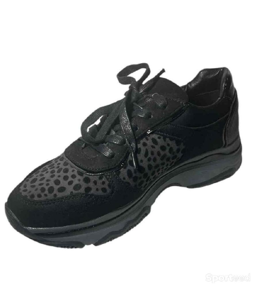 Sportswear - Chaussures Baskets Active Fashion motif Léopard noir Femme - photo 3