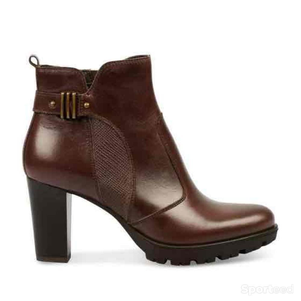 Sportswear - Bottines Atelier Mégis élégante Marron Cuir Véritable Femme - photo 1