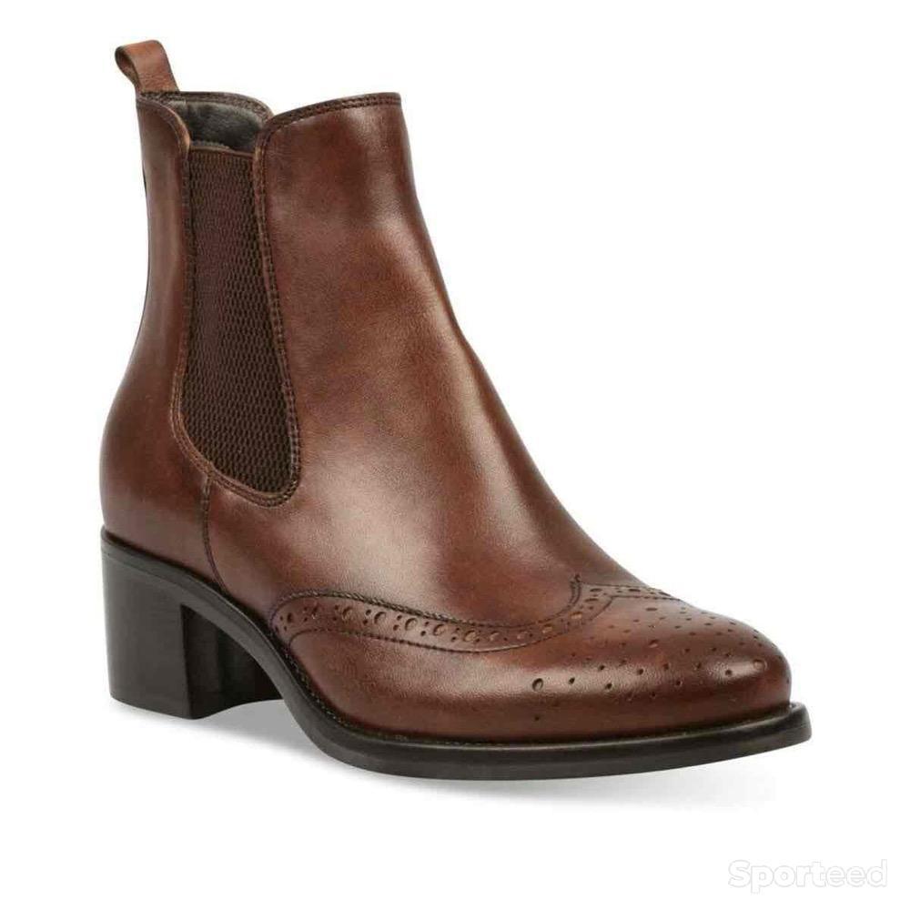 Sportswear - Bottines Atelier Mégis élégante Marron Cuir Véritable Femme - photo 1