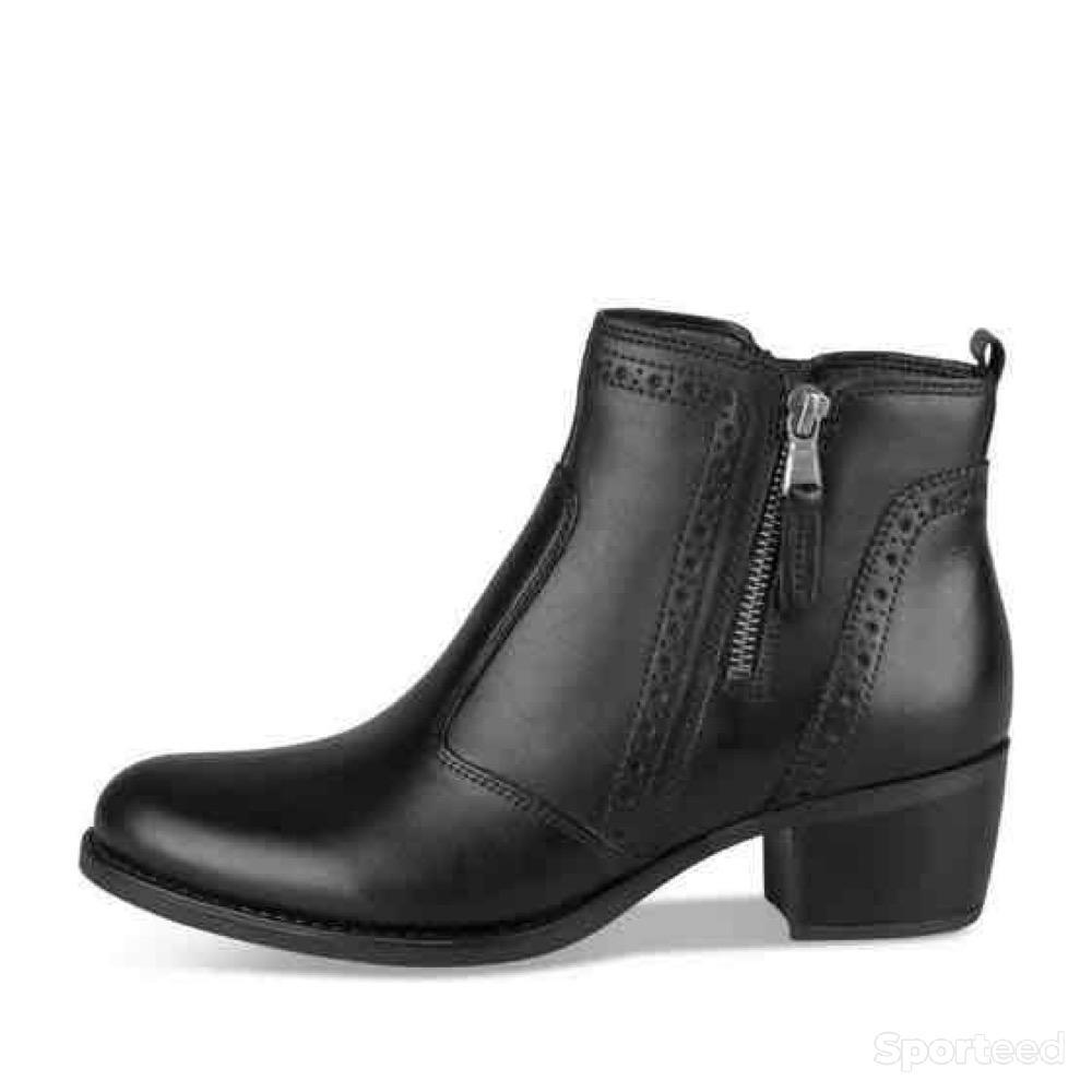 Sportswear - Bottines Atelier Mégis élégante Noir Cuir Véritable fermeture éclair Femme - photo 2