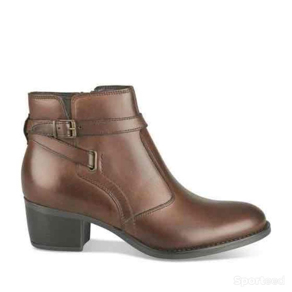 Sportswear - Bottines Atelier Mégis élégante Marron Cuir Véritable fermeture éclair - photo 2