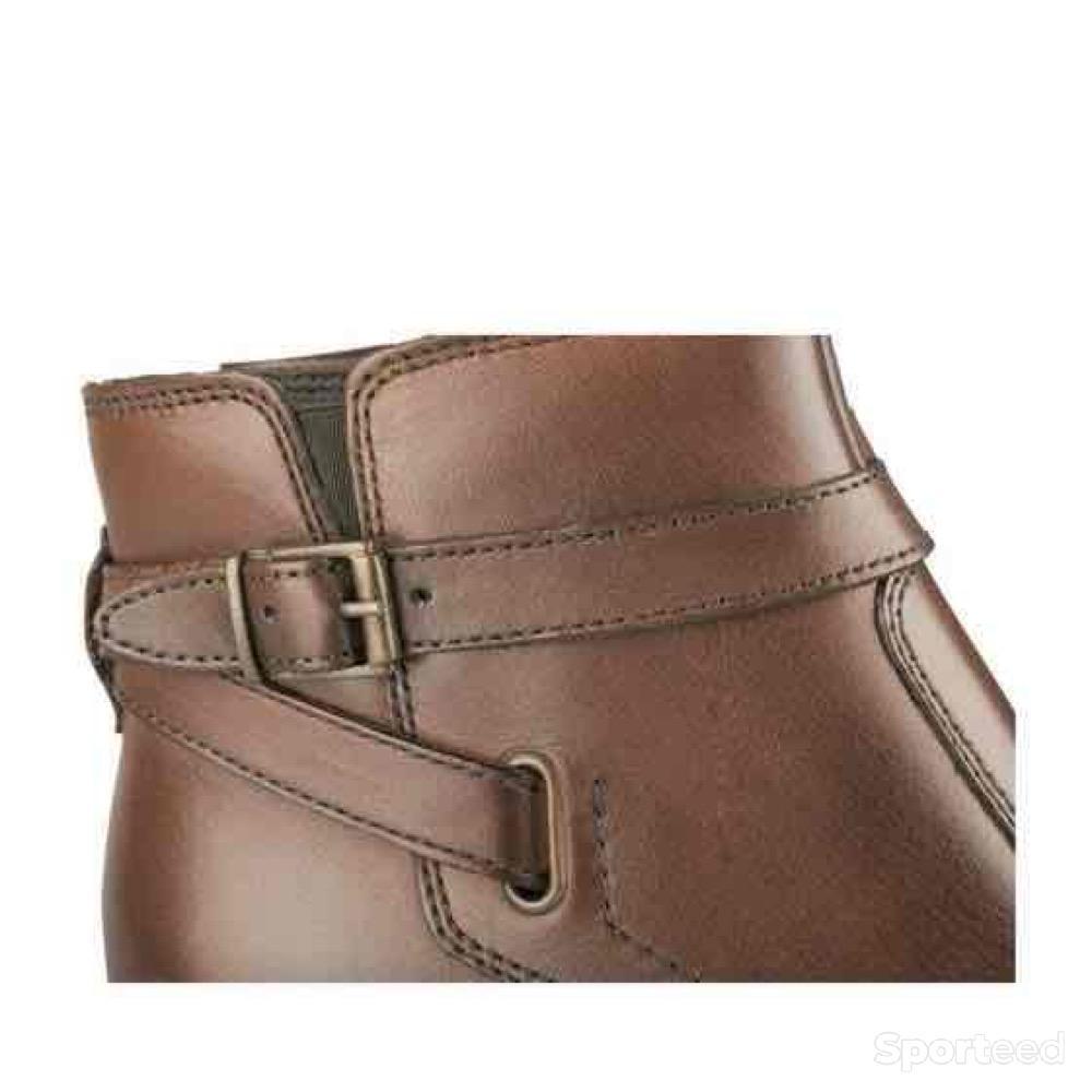 Sportswear - Bottines Atelier Mégis élégante Marron Cuir Véritable fermeture éclair - photo 3
