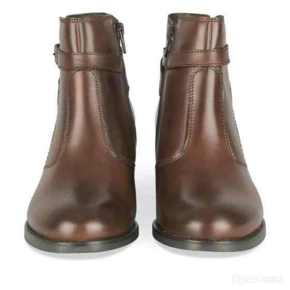 Sportswear - Bottines Atelier Mégis élégante Marron Cuir Véritable fermeture éclair - photo 4
