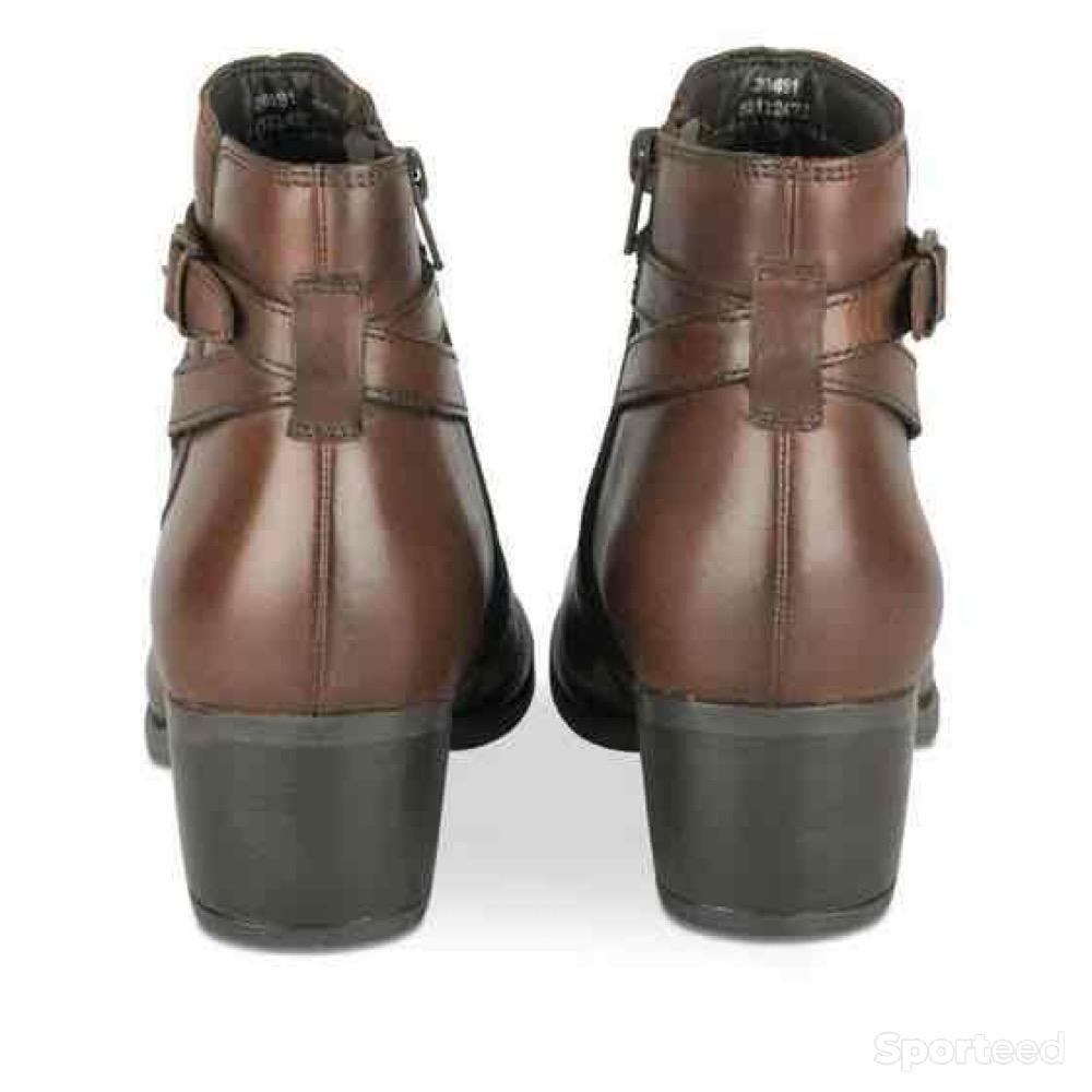 Sportswear - Bottines Atelier Mégis élégante Marron Cuir Véritable fermeture éclair - photo 5