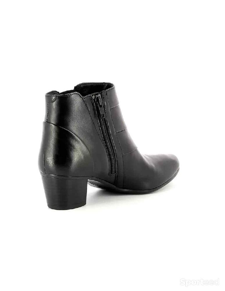 Sportswear - Bottines Atelier Mégis élégante Noir Cuir Véritable Intérieur Fourré - photo 5