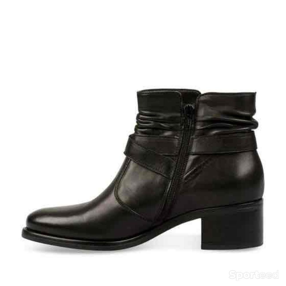 Sportswear - Bottines Atelier Mégis élégante noir Cuir Véritable fermeture éclair - photo 3