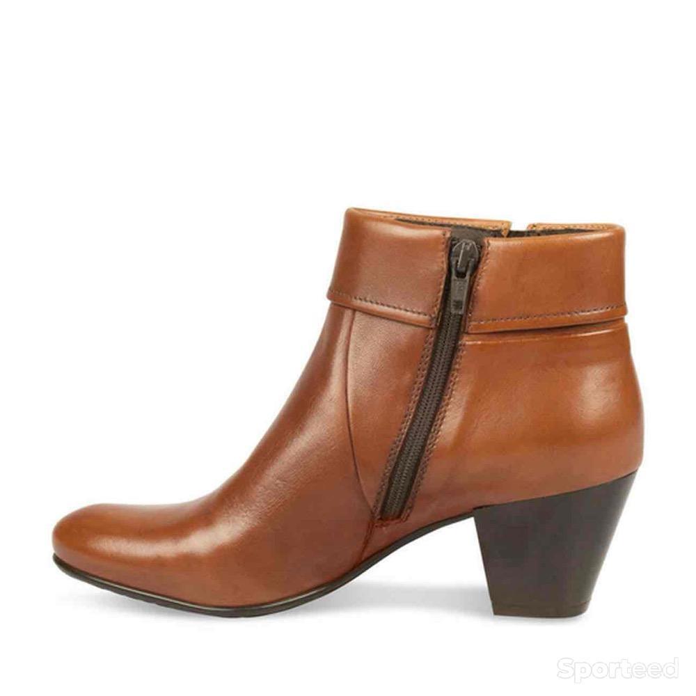 Sportswear - Bottines Atelier Mégis élégante marron Cuir Véritable fermeture éclair - photo 2