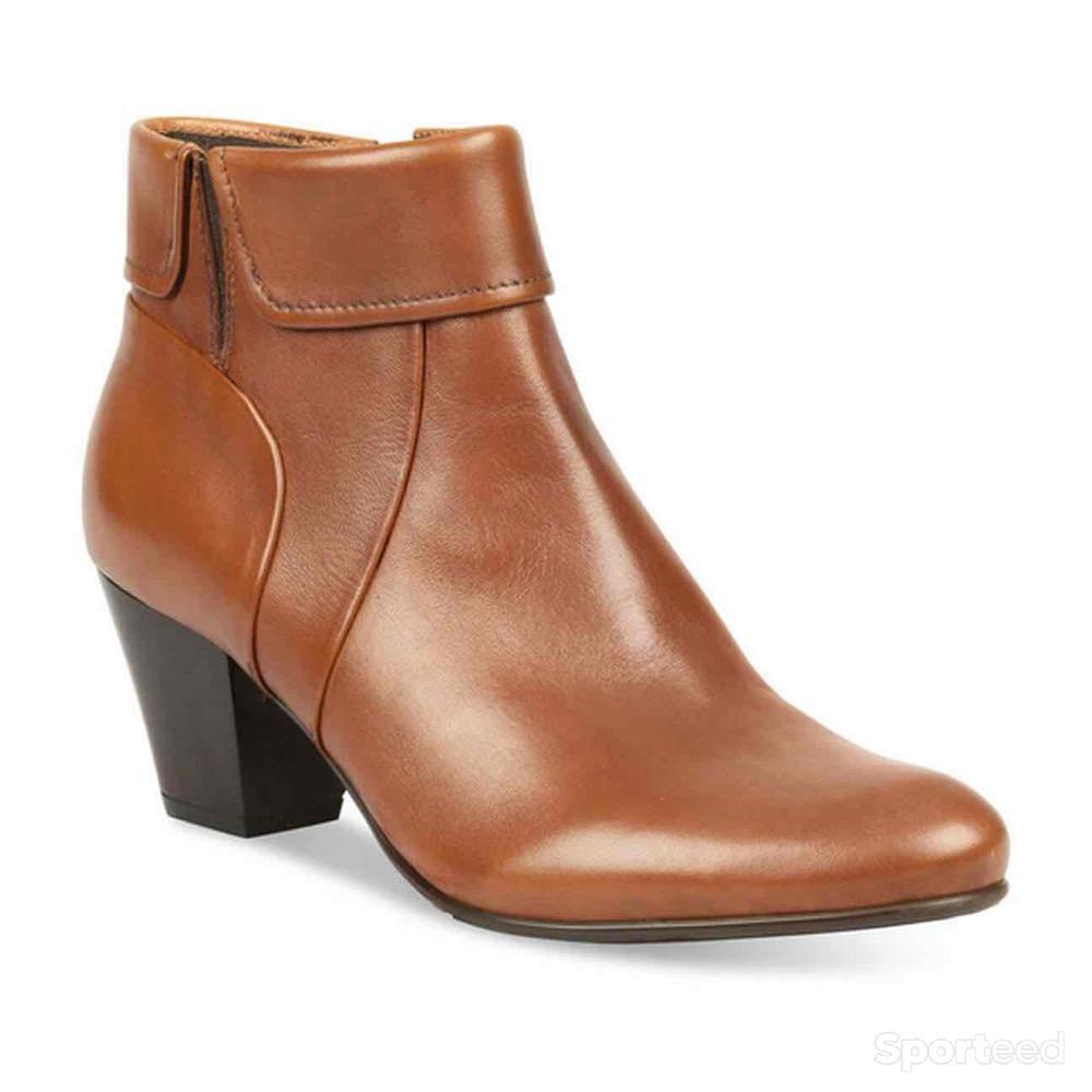 Sportswear - Bottines Atelier Mégis élégante marron Cuir Véritable fermeture éclair - photo 3