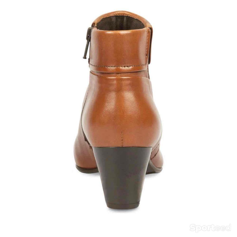 Sportswear - Bottines Atelier Mégis élégante marron Cuir Véritable fermeture éclair - photo 4