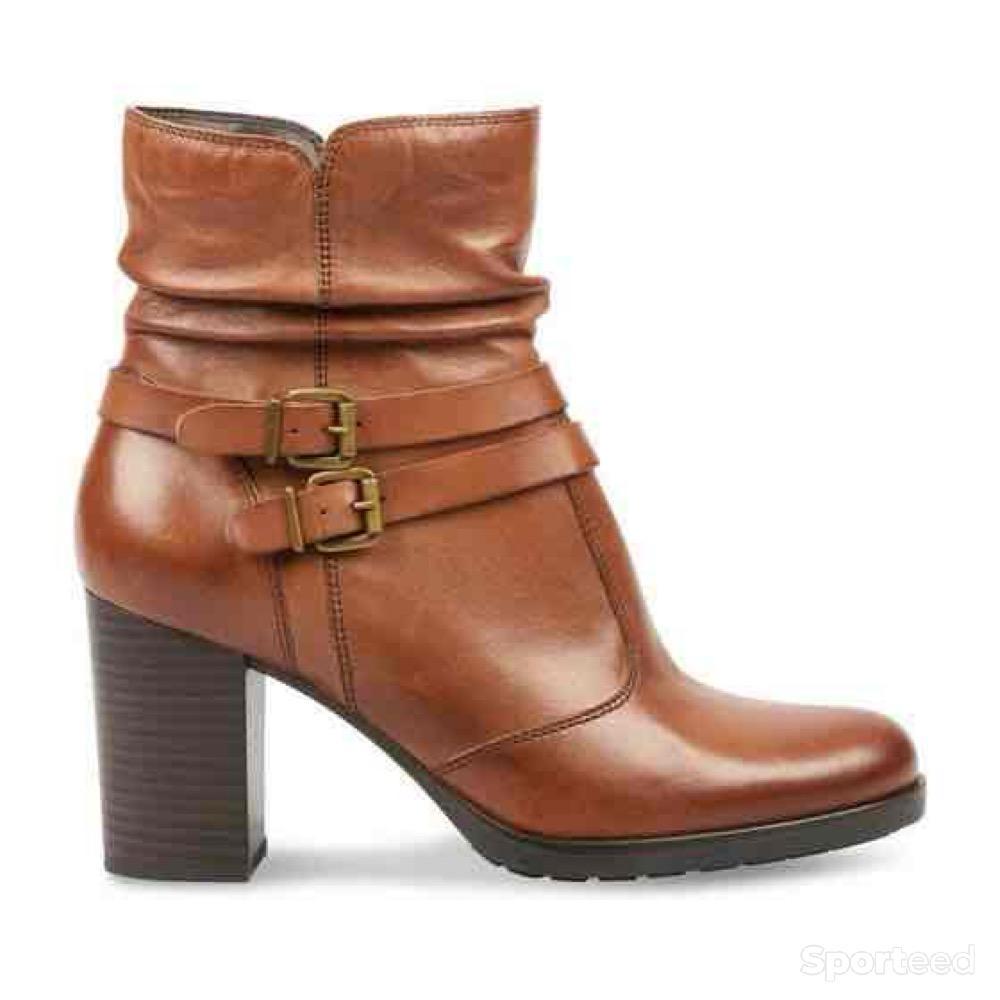 Sportswear - Bottines Atelier Mégis élégante Marron Cuir Véritable Fermeture éclair Femme - photo 1