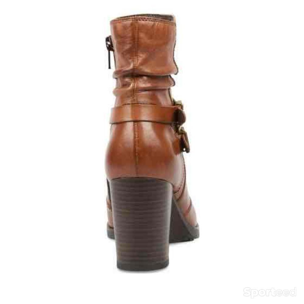 Sportswear - Bottines Atelier Mégis élégante Marron Cuir Véritable Fermeture éclair Femme - photo 5